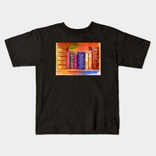 Old Books Watercolor Kids T-Shirt